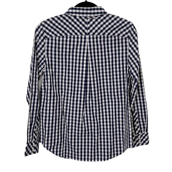 Vineyard Vines Gingham Chilmark Navy & White Relaxed Button-Down women’s size 2 - Picture 7 of 7